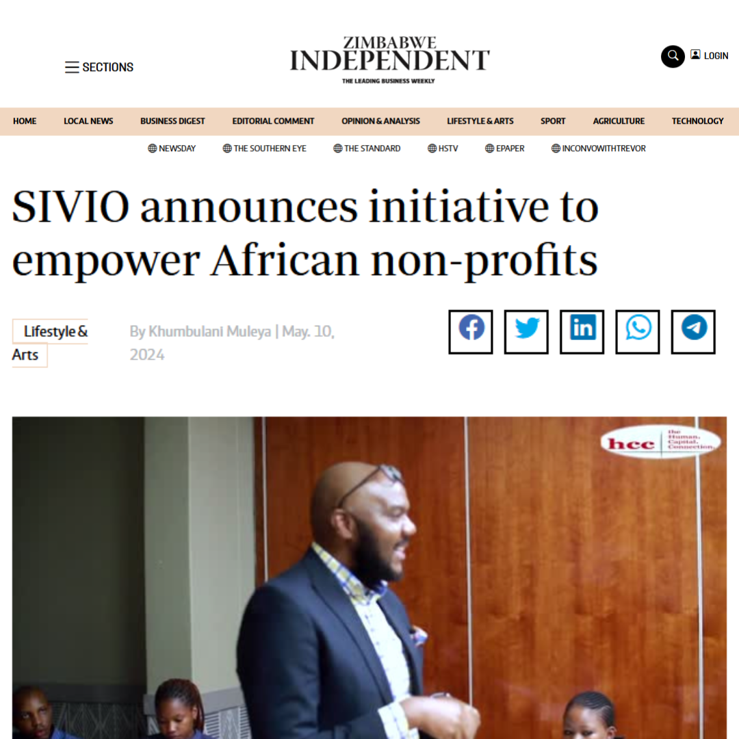 SIVIO announces initiative to empower African non-profits